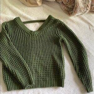 Girls green sweater!